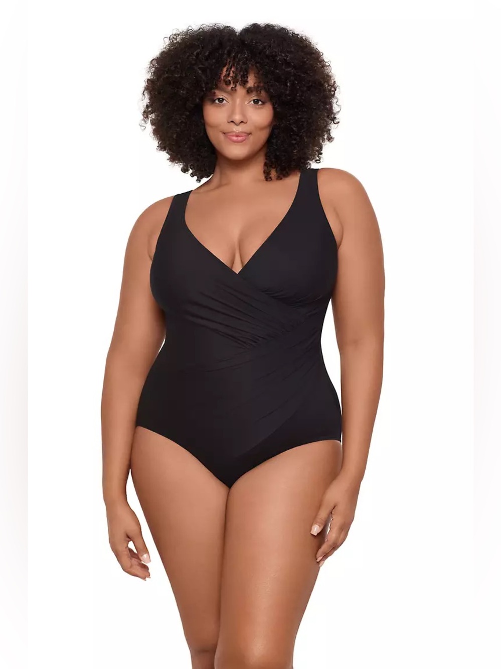 Miraclesuit Oceanus One Piece Size 20W Black Slimming Summer Beach Travel